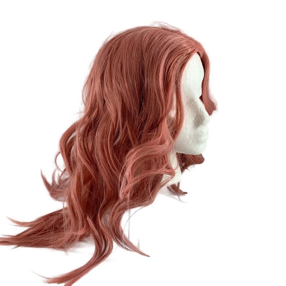 Feshfen Wig Pink Long Heat Resistant Synthetic Hair Cosplay Halloween Fashion